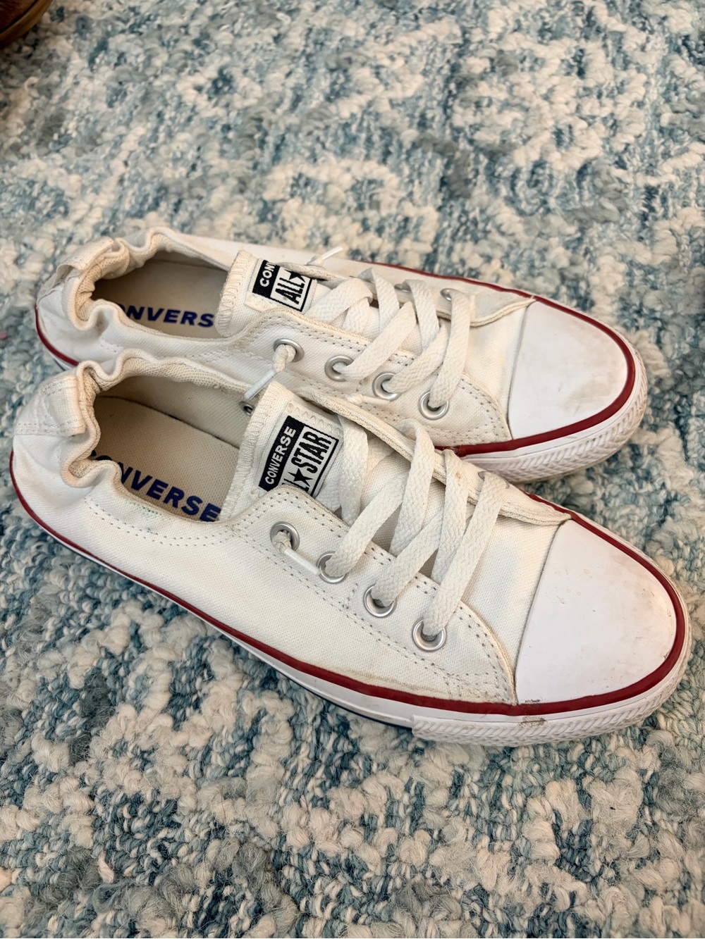 White Converse Chuck Taylor All Star Shoreline Slip-On Shoe Size W 8